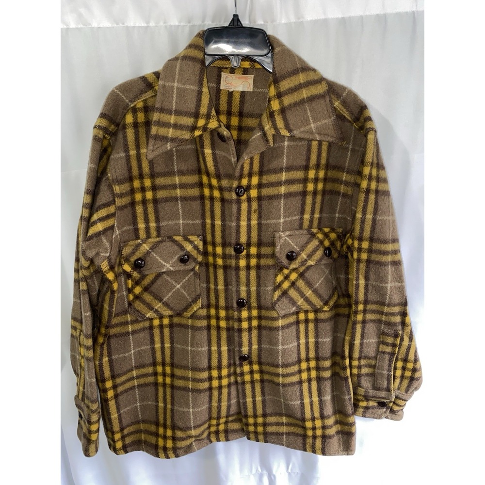 True Vintage Mens Acme Wool Plaid‎ Hunting Coat Jacket Shacket